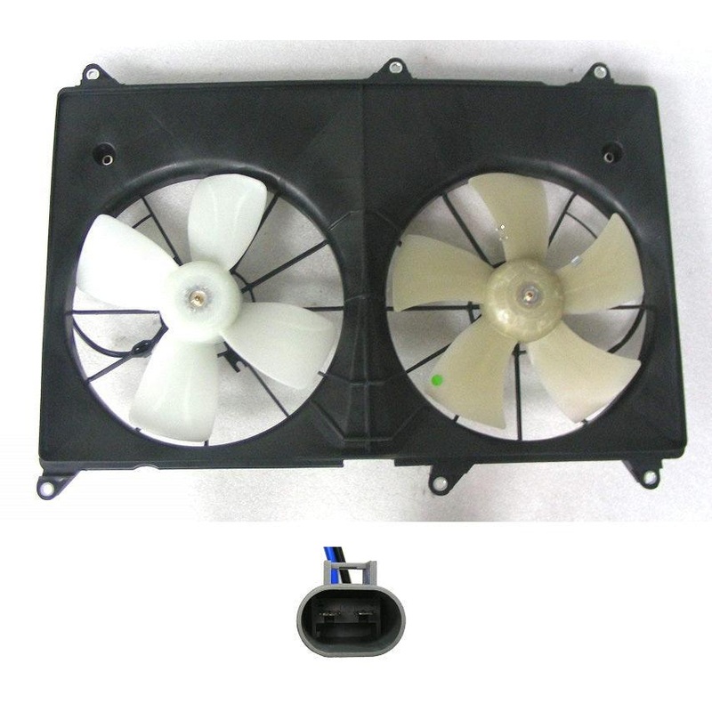 Cooling Fan Assembly Toyota Highlander 2001-2007 Dual Fan Assembly For V6 Without Tow Pkg/ For 4Cyl With Tow Pkg , TO3115128