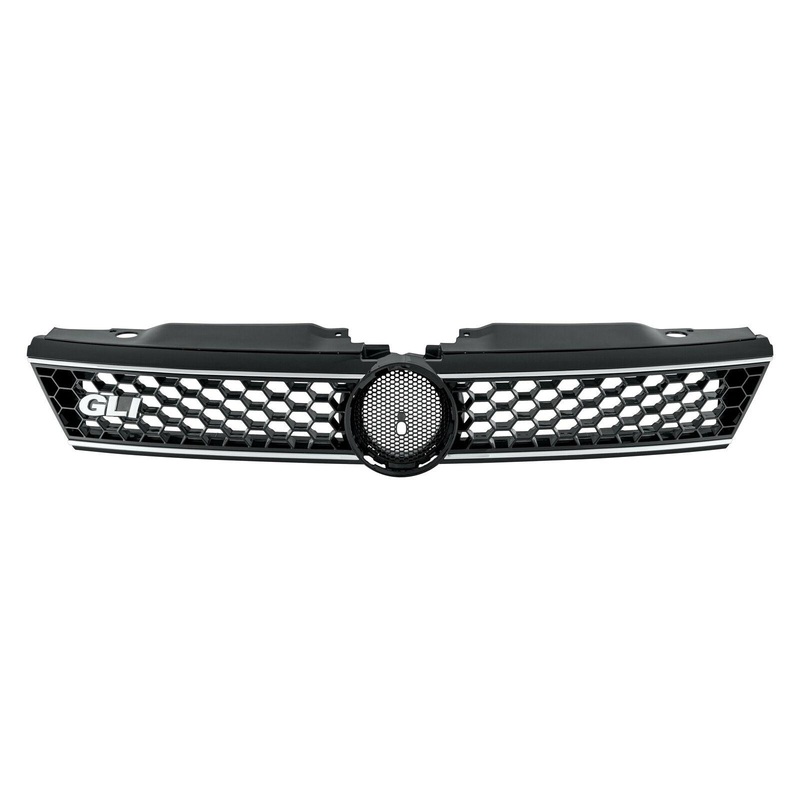 Grille Volkswagen Jetta 2011-2014 Black/Chrome With Honeycomb Mesh , VW1200157
