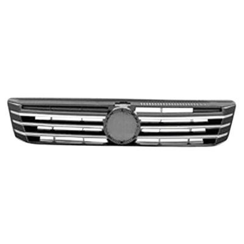 Grille Volkswagen Passat 2012-2015 Painted-Black With 6 Vertical Chrome Mldg Strips , VW1200153