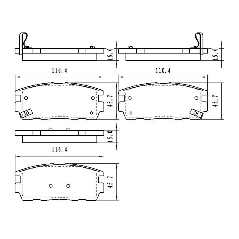 Brake Pads Set Rear Ceramic Suzuki Xl7 2007-2009 , D1275