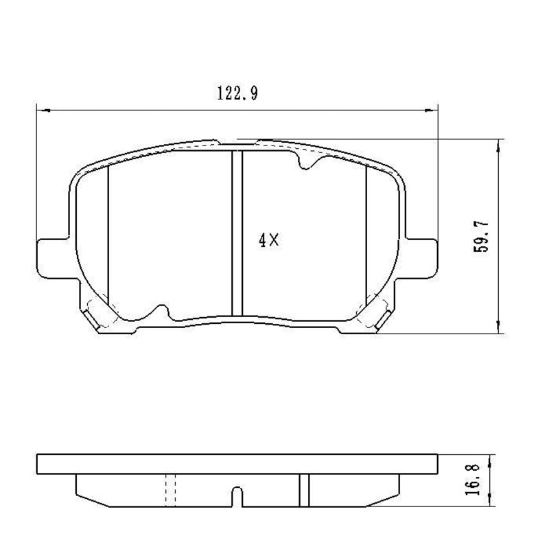Brake Pads Set Front Ceramic Toyota Matrix 2000-2008 , D923