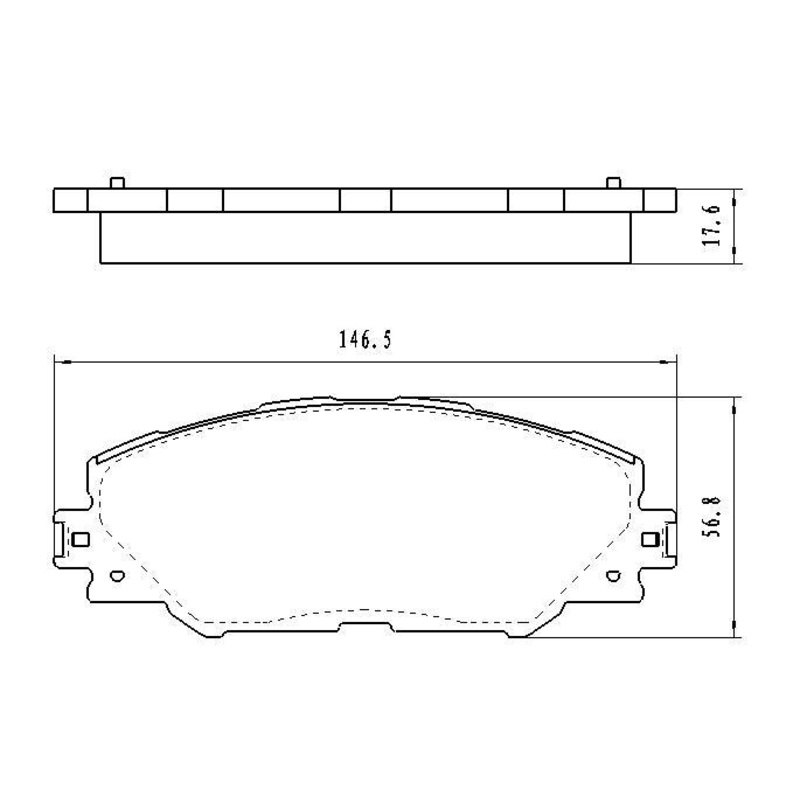 Brake Pads Set Front Ceramic Toyota Matrix 2009-2013 , D1211