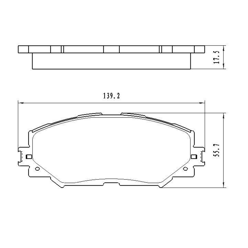 Brake Pads Set Front Ceramic Toyota Matrix 2009-2014 , D1210