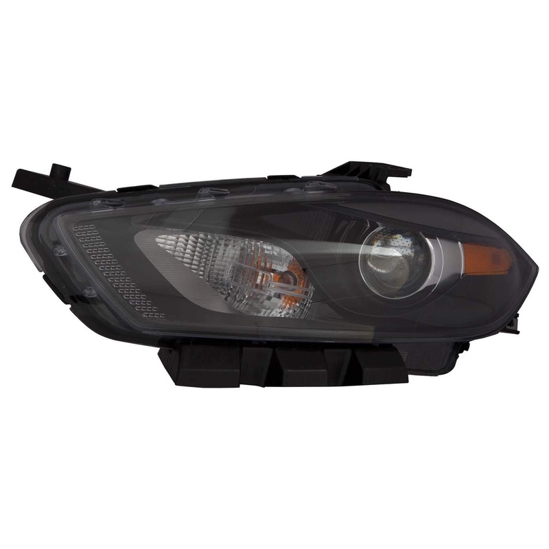 Head Lamp Driver Side Dodge Dart 2013-2015 Halogen Black Bezel Capa , Ch2502240C – Hunt Parts