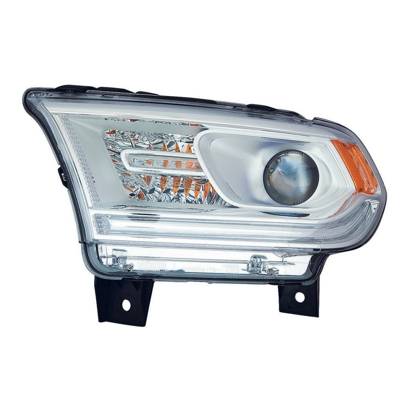 Head Lamp Driver Side Dodge Durango 2014-2015 Halogen Chrome Bezel Without Led Drl Capa , Ch2502256C – Hunt Parts