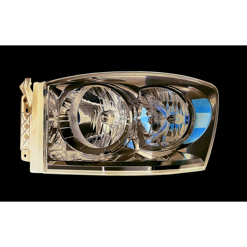 Head Lamp Driver Side Dodge Ram Mega Cab 2007-2009 Without Lower Amber Capa , Ch2502180C – Hunt Parts