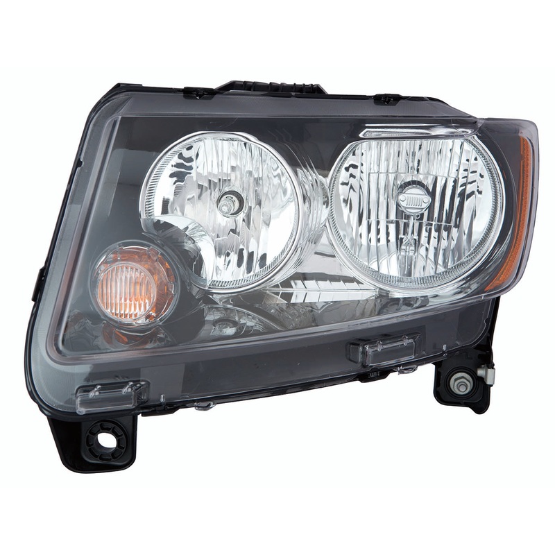 Head Lamp Driver Side Jeep Compass 2013-2017 Halogen Black Bezel Capa , Ch2502246C – Hunt Parts