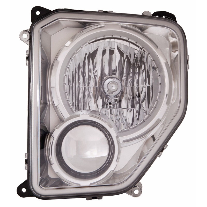 Head Lamp Driver Side Jeep Liberty 2008-2012 Chrome Bezel Without Fog Lamp Round Bulb Shield Capa , Ch2502234C – Hunt Parts