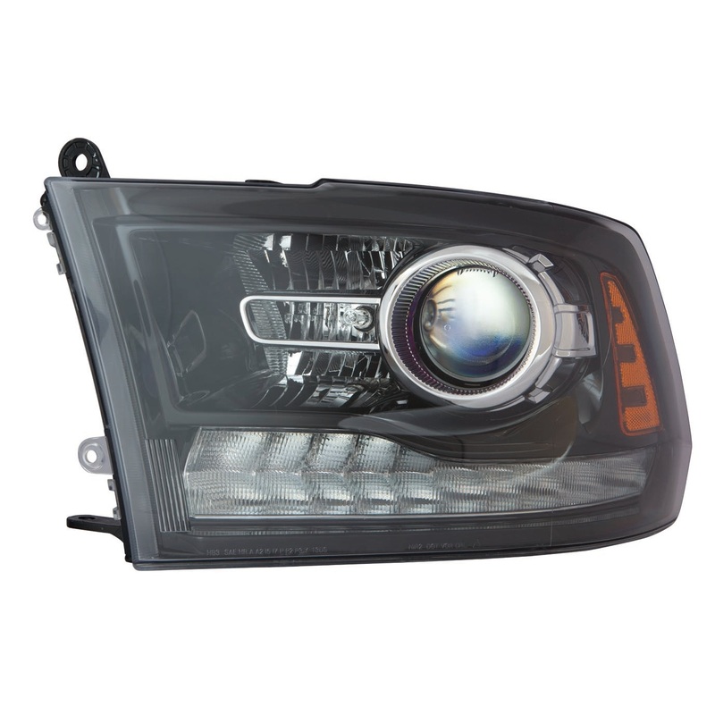 Head Lamp Driver Side Ram Ram 1500 2013-2014 Halogen Projector Black Bezel Capa , Ch2502245C – Hunt Parts