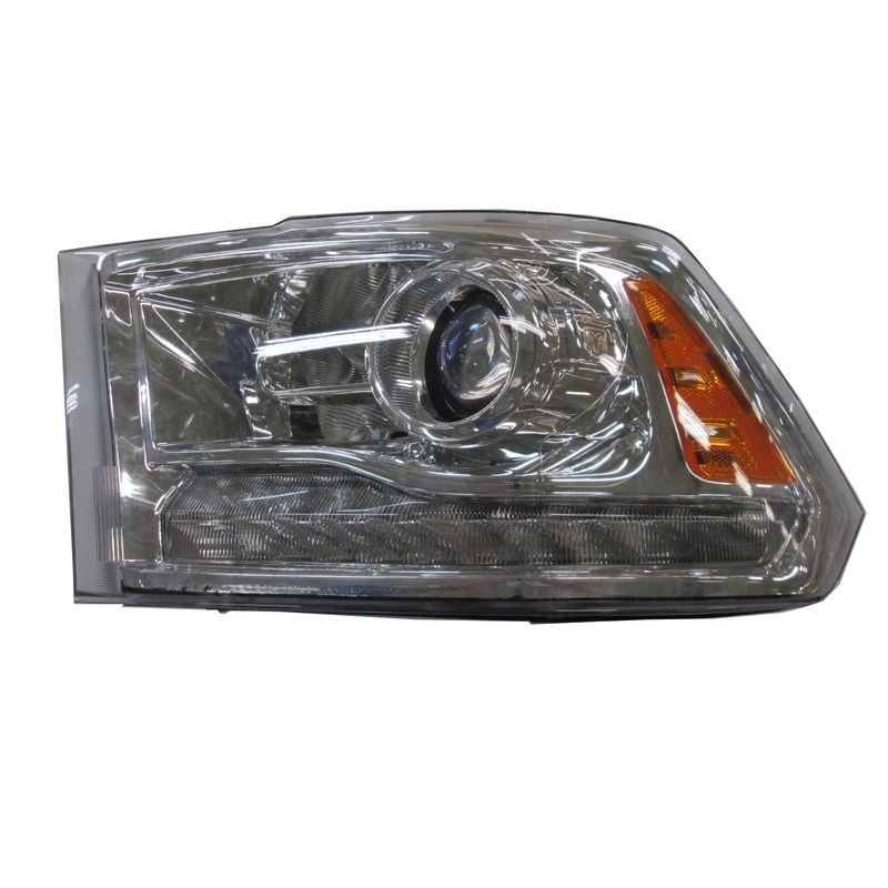 Head Lamp Driver Side Ram Ram 1500 2016-2018 Halogen Projector Chrome Bezel Capa , Ch2502290C – Hunt Parts