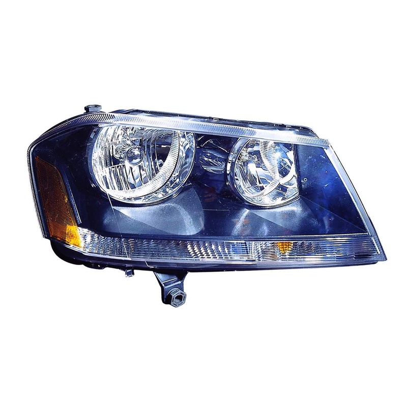 Head Lamp Passenger Side Dodge Avenger 2008-2014 Rt Model Black Bezel Capa , Ch2503194C – Hunt Parts