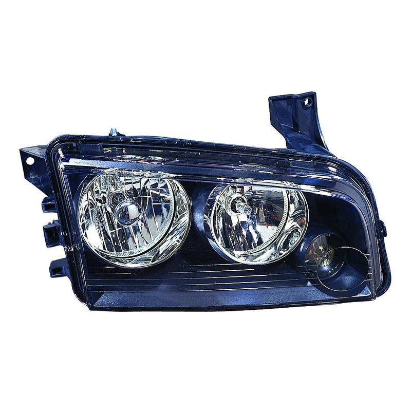 Head Lamp Passenger Side Dodge Charger 2006-2007 Small Amber Lens Over Turn Signal Front Om 11/08/2006 Capa , Ch2503163C – Hunt Parts