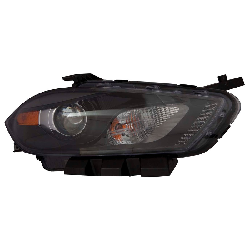 Head Lamp Passenger Side Dodge Dart 2013-2015 Halogen Black Bezel Capa , Ch2503240C – Hunt Parts