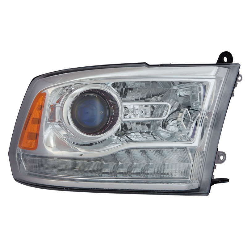 Head Lamp Passenger Side Ram Ram 1500 2013-2015 Halogen Projector Style Chrome Exclude Sport/Rt Capa , Ch2503244C – Hunt Parts
