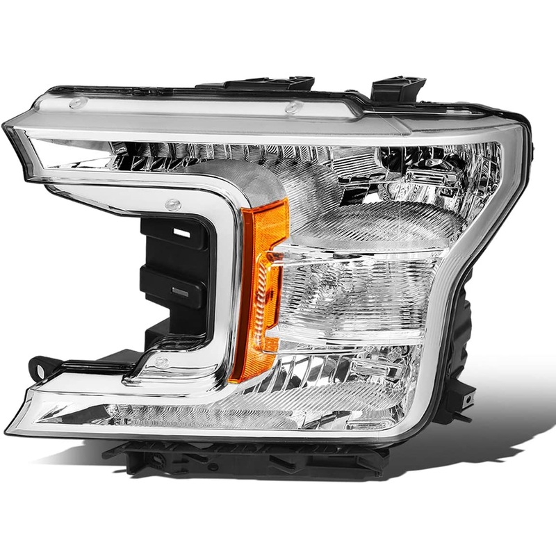 Head Lamp Driver Side Ford F150 2018-2020 Halogen With Chrome Housing For Base Models Front Om 12/17 High Quality , Fo2502372 – Hunt Parts