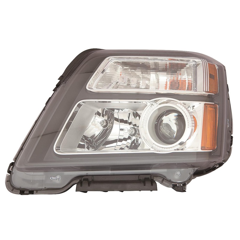 Head Lamp Passenger Side Gmc Terrain 2016-2017 Halogen Denali Model Black Bezel Capa , Gm2503436C – Hunt Parts