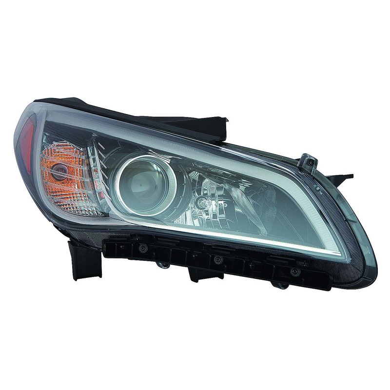 Head Lamp Passenger Side Hyundai Sonata 2015-2017 Halogen With Black Bezel/Chrome Trim All Models 15-17/Ltd/Sport 16-17 Capa , Hy2503183C – Hunt Parts