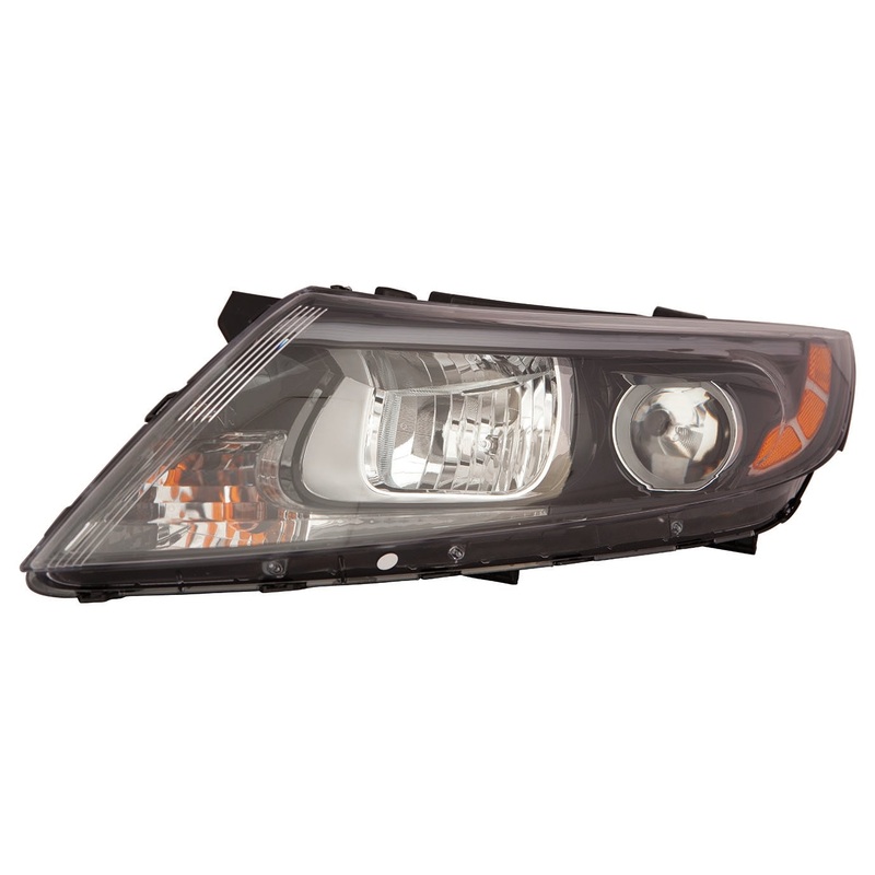 Head Lamp Driver Side Kia Magentis 2014-2015 Halogen Black Bezel Without Led Usa Built Ex/Lx Capa , Ki2502175C – Hunt Parts