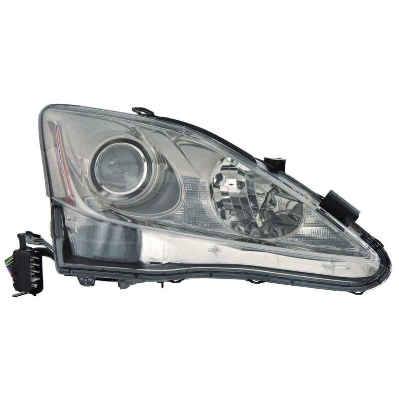 Head Lamp Passenger Side Lexus Is250 Sedan 2006-2008 Halogen Without Auto Leveling Capa , Lx2503132C – Hunt Parts