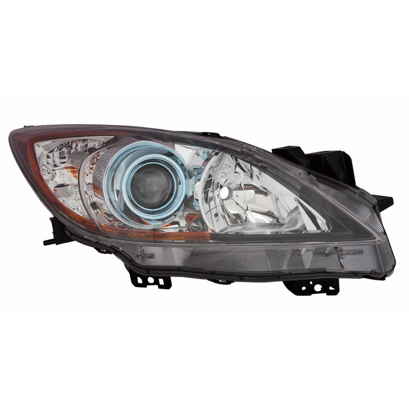 Head Lamp Passenger Side Mazda Mazda 3 2012-2013 Halogen (6 Speed With Blue Projector Bezel) Capa , Ma2519143C – Hunt Parts