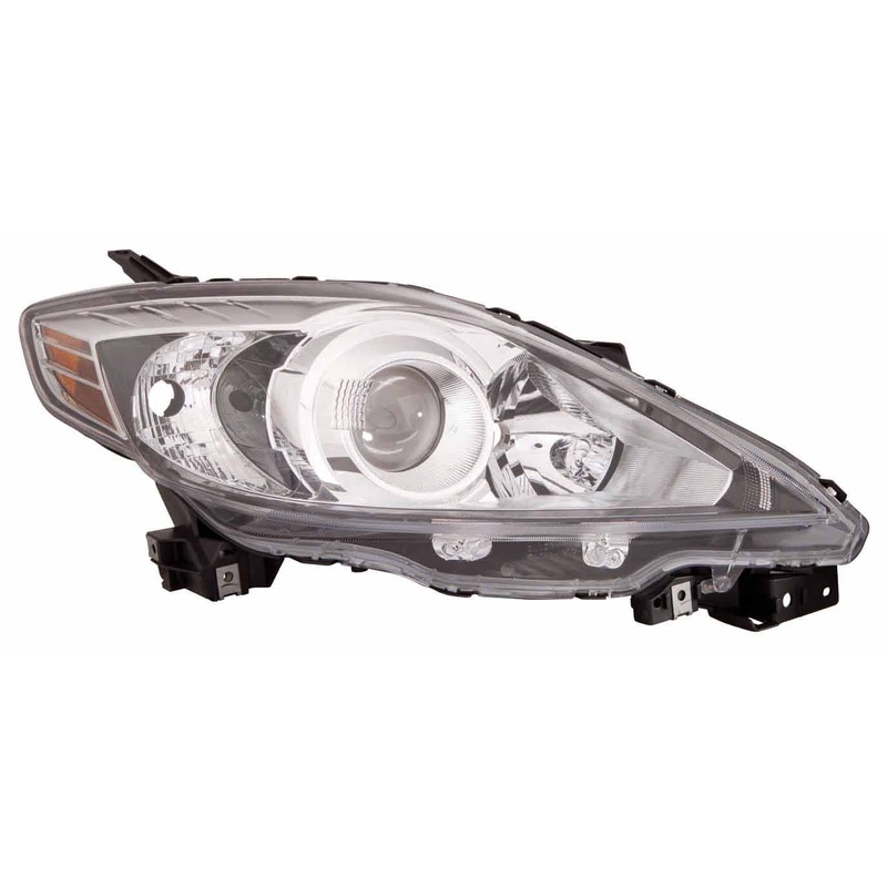 Head Lamp Passenger Side Mazda Mazda 5 2008-2009 Halogen Black Bezel Capa , Ma2519128C – Hunt Parts