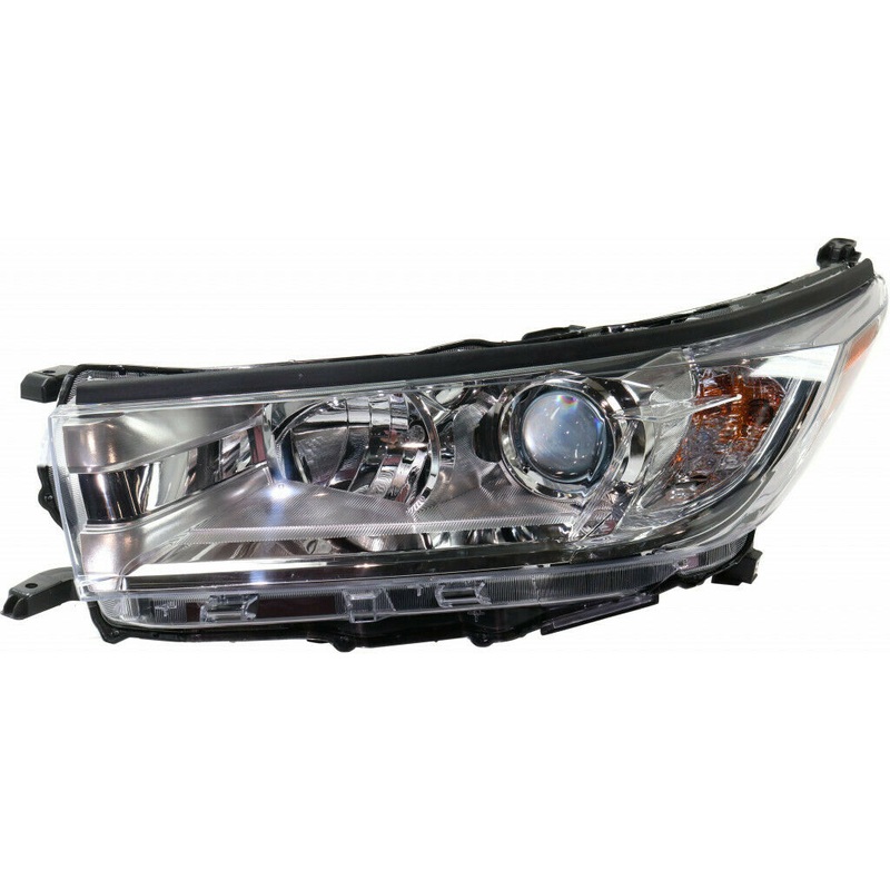 Head Lamp Driver Side Toyota Highlander 2017-2019 With Smoked Chrome With Chrome Bezel Without Led Drl Le/Le Plus/Xle Model Capa , To2502251C – Hunt Parts