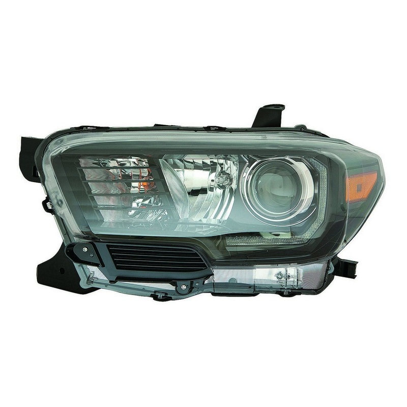 Head Lamp Driver Side Toyota Tacoma 2015-2023 Halogen With Led Drl/Fog Lamp/Black Bezel Capa , To2502244C – Hunt Parts