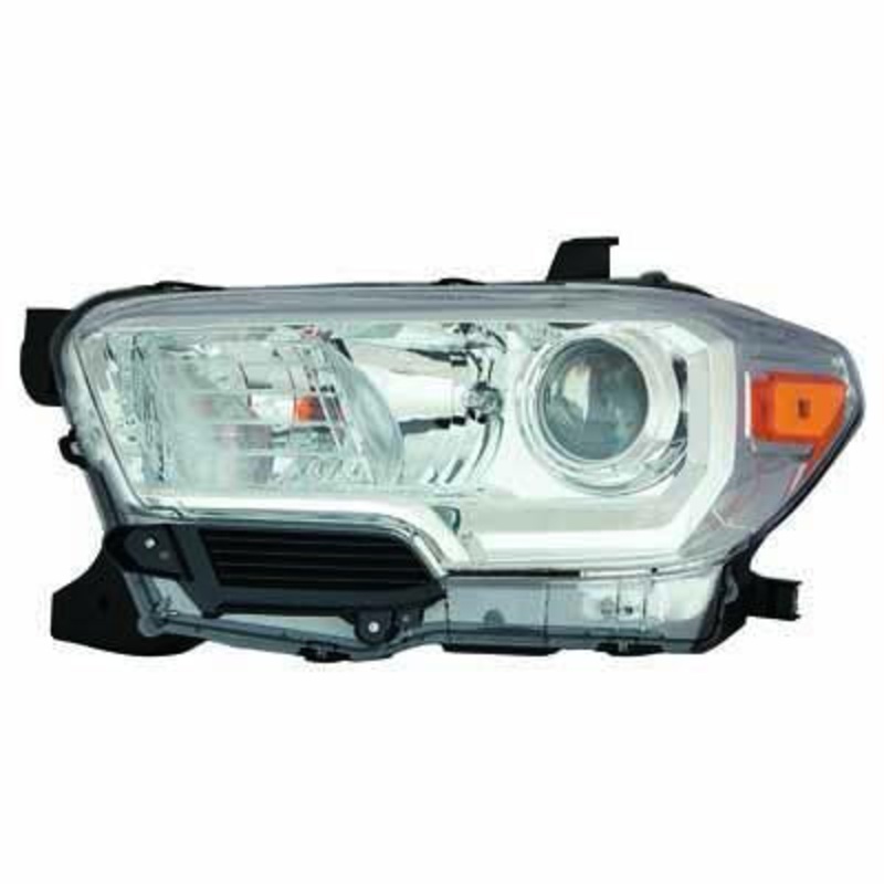 Head Lamp Driver Side Toyota Tacoma 2016-2019 Halogen Chrome Bezel Without Led Drl Capa , To2502242C – Hunt Parts
