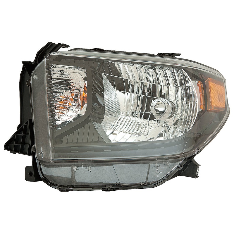 Head Lamp Driver Side Toyota Tundra 2014-2017 Trd Pro Model With Black Bezel Without Led Running Lamp Capa , To2502235C – Hunt Parts