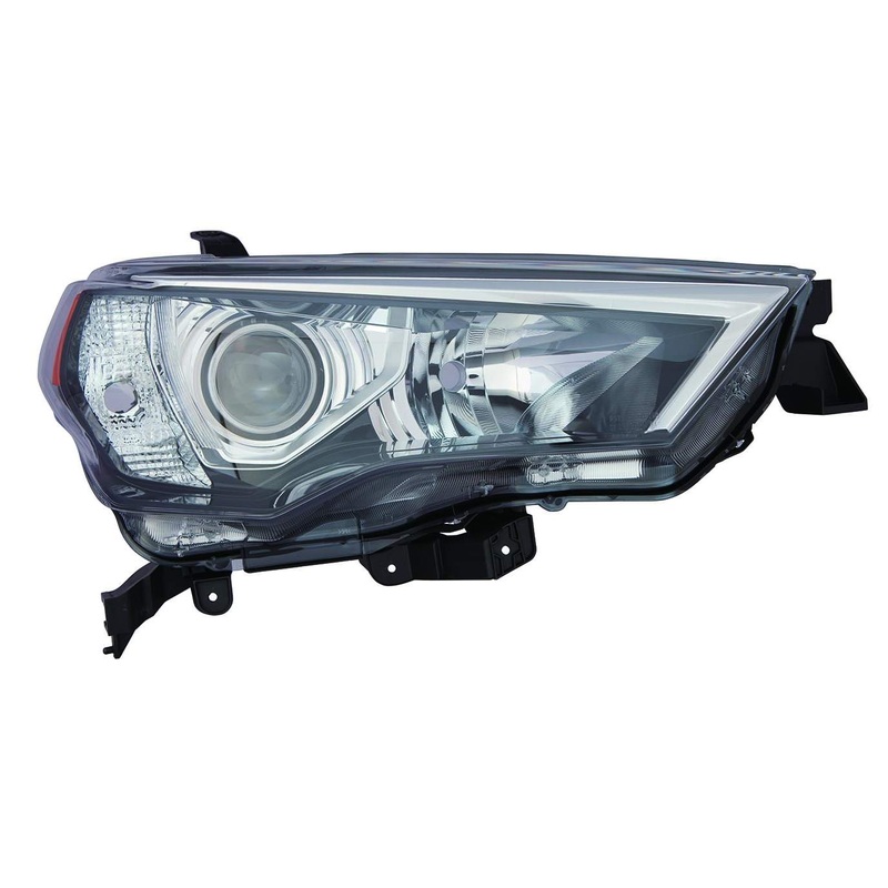 Head Lamp Passenger Side Toyota 4Runner 2014-2021 Halogen With Chrome Trim/Black Bezel Capa , To2519150C – Hunt Parts