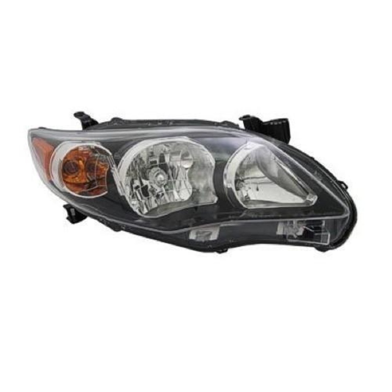Head Lamp Passenger Side Toyota Corolla Sedan 2011-2013 Us Built Black Bezel S/Srx Capa , To2503204C – Hunt Parts