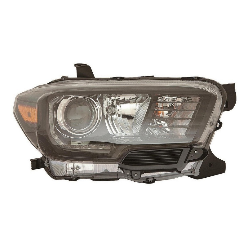 Head Lamp Passenger Side Toyota Tacoma 2015-2023 Halogen With Led Drl/Fog Lamp/Black Bezel Capa , To2503244C – Hunt Parts