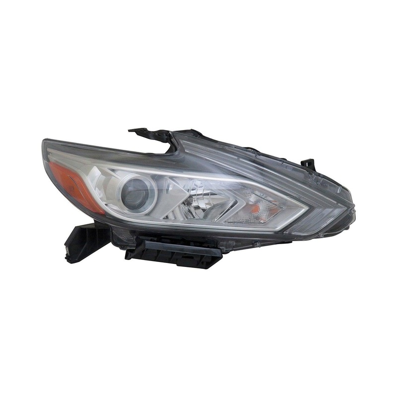 Head Lamp Passenger Side Nissan Altima 2016-2018 Halogen With Chrome Bezel Without Led Daytime Running Light Capa , Ni2503247C – Hunt Parts