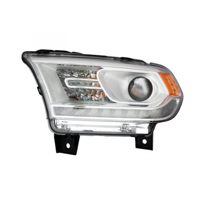 Head Lamp Driver Side Dodge Durango 2016-2020 Halogen Chrome Bezel Led With Drl Without Logo Capa , Ch2502306C – Hunt Parts