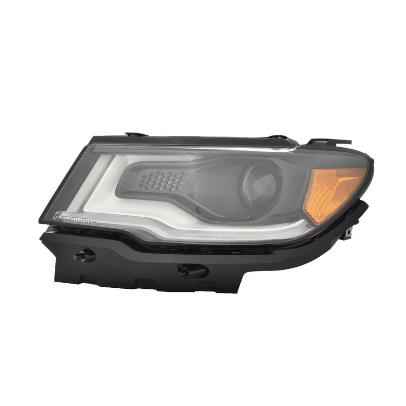 Head Lamp Driver Side Jeep Compass 2019-2021 Hid With Led Accent High Quality , Ch2502333 – Hunt Parts