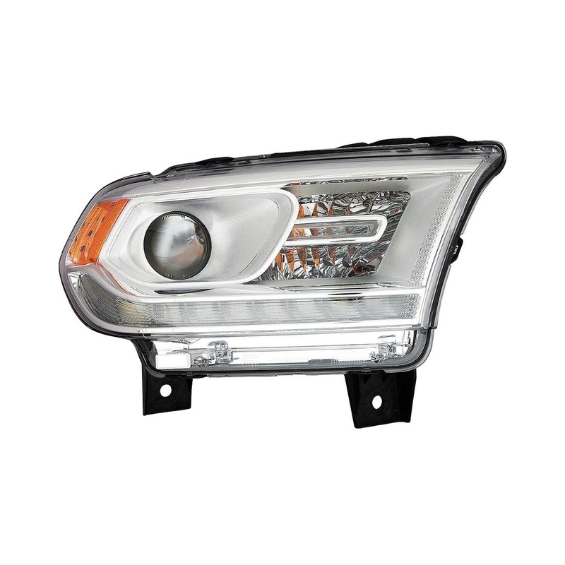 Head Lamp Passenger Side Dodge Durango 2016-2020 Halogen Chrome Bezel Led With Drl Without Logo Capa , Ch2503306C – Hunt Parts