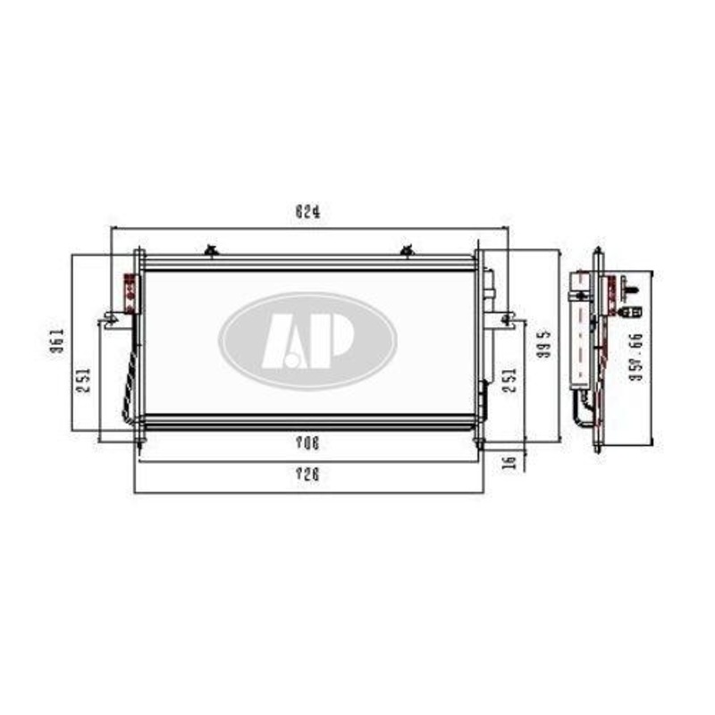 Condenser Nissan Frontier 2003-2004 (3100) 01/0304 , NI3030158