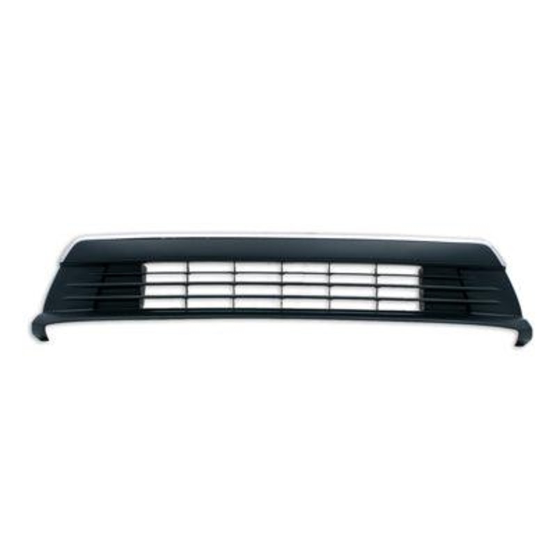 Grille Lower Partial Primed Toyota Prius Plug-In 2012-2015 With Chrome Mldg Without Fog Hole , TO1036138