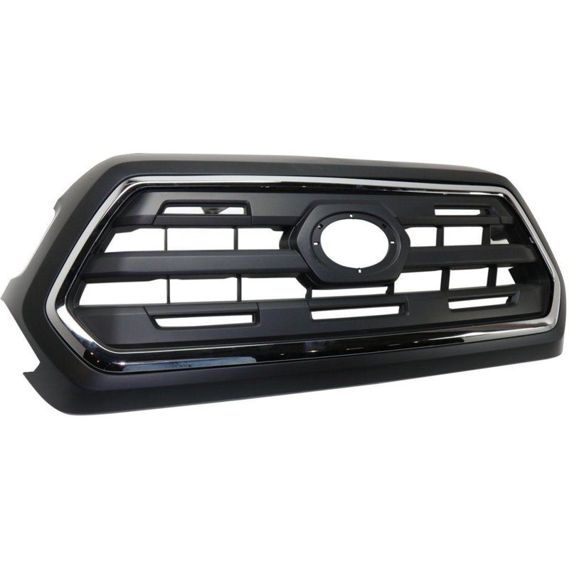 Grille Black Front Toyota Tacoma 2016-2018 With Chrome Moulding/Ptd Black Sr5 Model , TO1200408