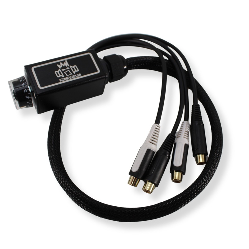 Official B2 Audio Aluminum Cased 30″ RCA Bass Knob Black with RIOT GUY Logo