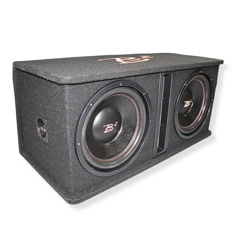 B2 Audio Dual 12″ 1000W RMS Dual 2 Ohm Vented Loaded Subwoofer Enclosure DVPE212