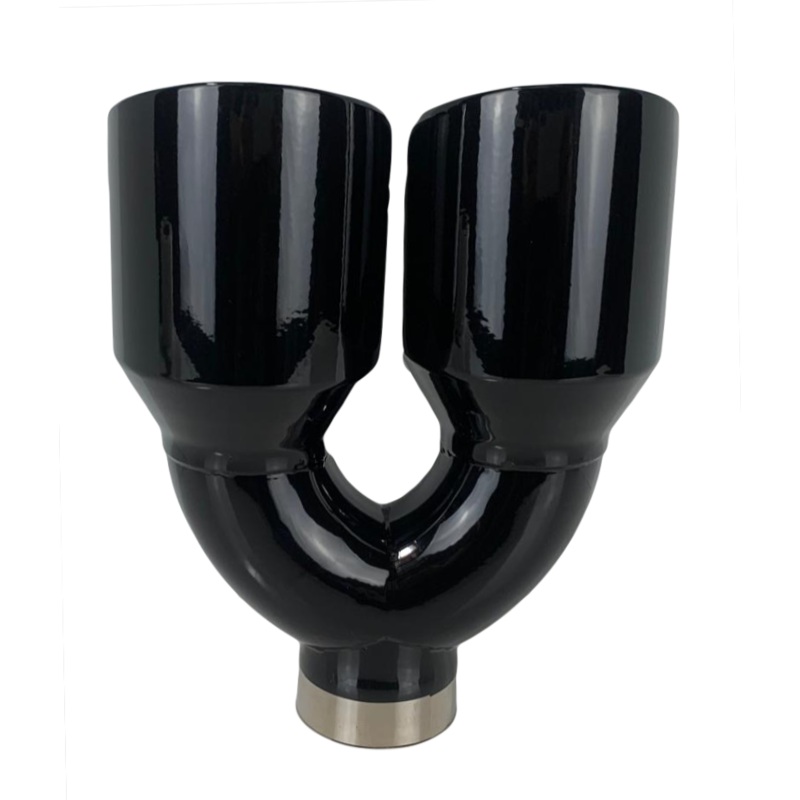 Dual Slant Cut Stainless Steel Exhaust Tip Auto Product Makers 1670BK