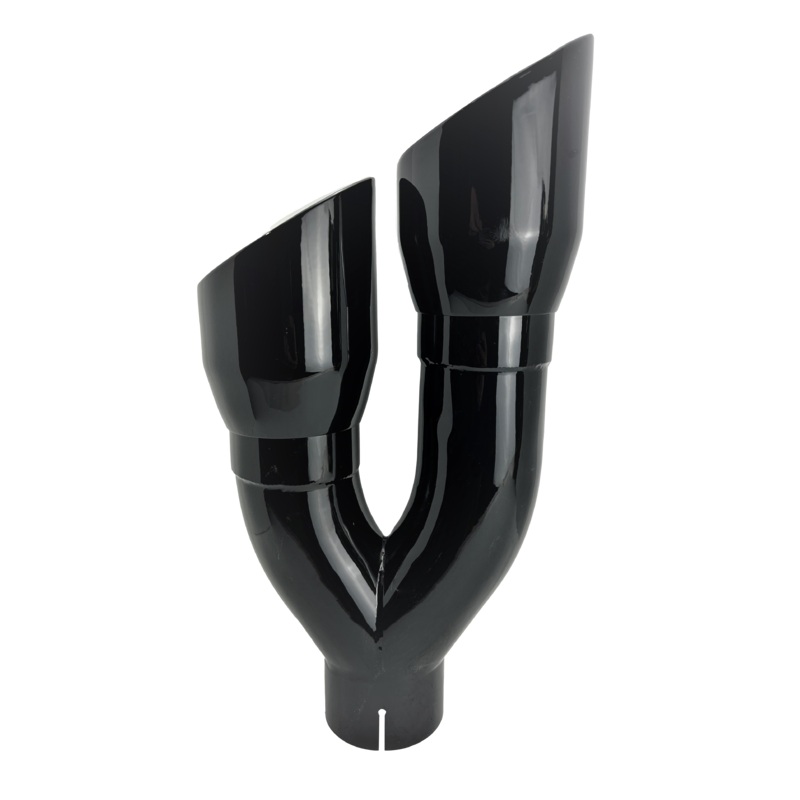Dual Slant Cut Stainless Steel Exhaust Tip Auto Product Makers 1690BK