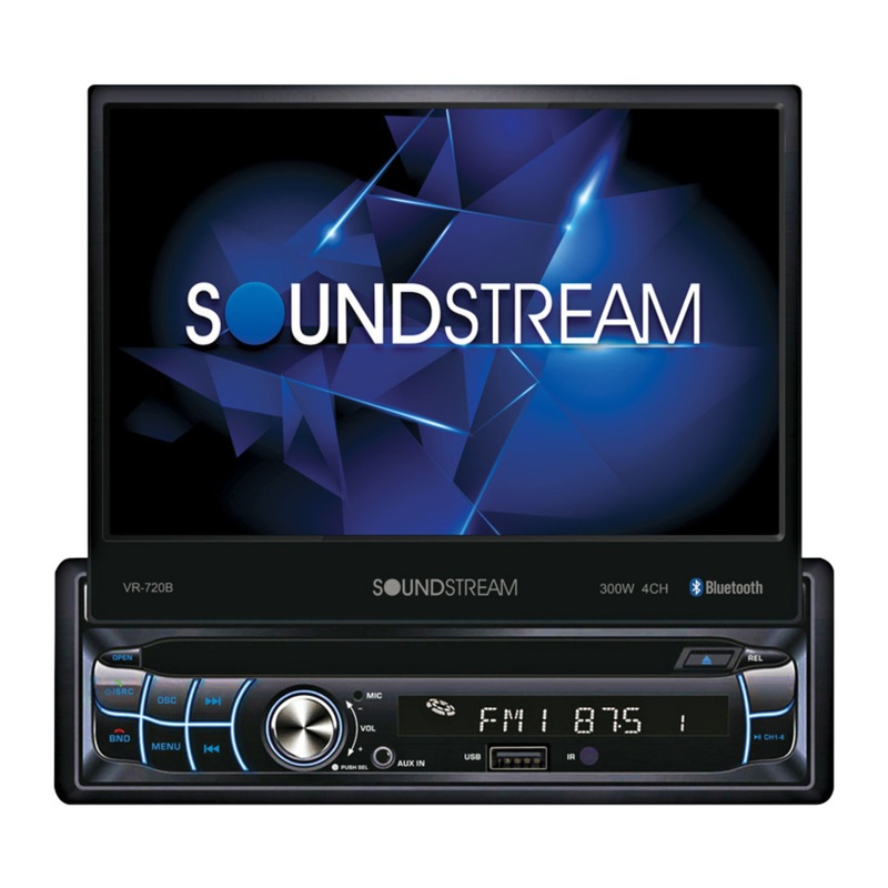Flip-Up 7″ DVD/CD Car Stereo with Bluetooth Streaming Soundstream VR-720B