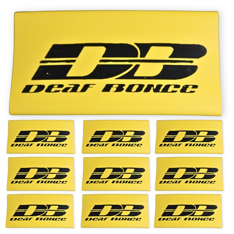 0 Gauge 3:1 Heat Shrink with Deaf Bonce / Avatar Logo 10 Pack Yellow Avatar Logo