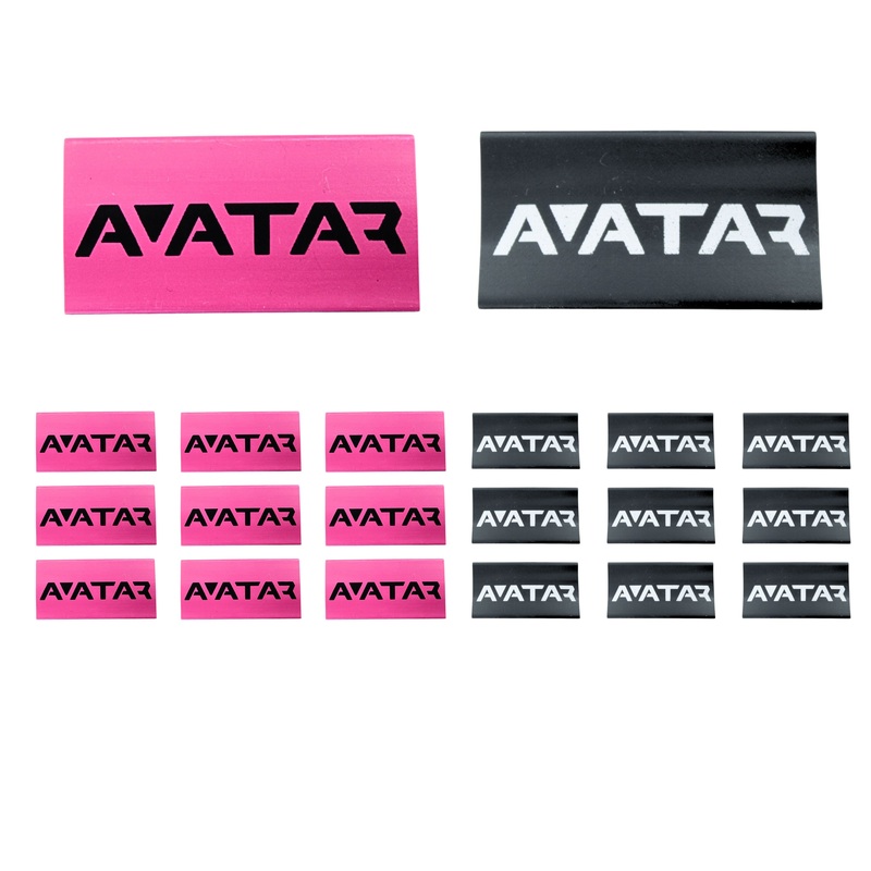 0 Gauge 3:1 Heat Shrink with Deaf Bonce / Avatar Logo Black/Red 20 Pack Avatar Logo