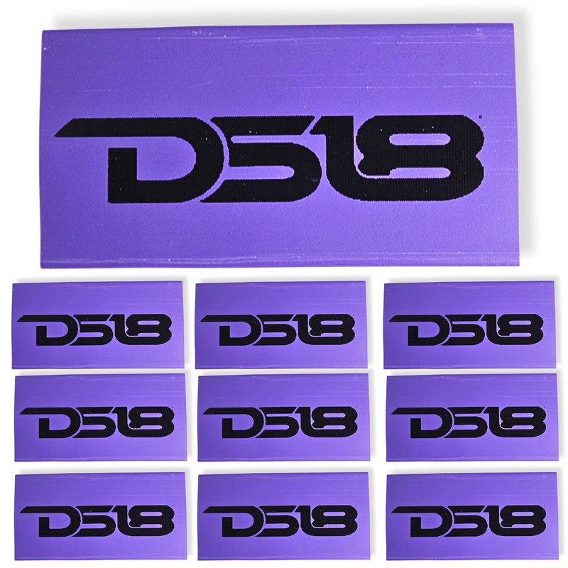 0 Gauge 3:1 Heat Shrink with DS18 Logo 10 Pack Purple DS18 Logo