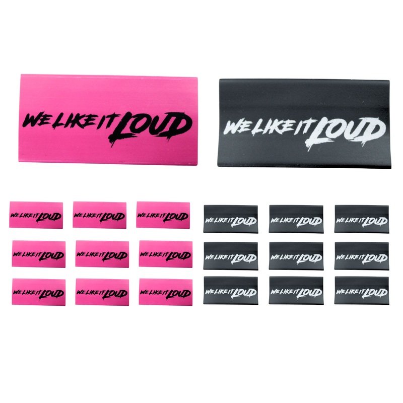 0 Gauge 3:1 Heat Shrink with DS18 Logo Black/Red 20 Pack DS18 Logo