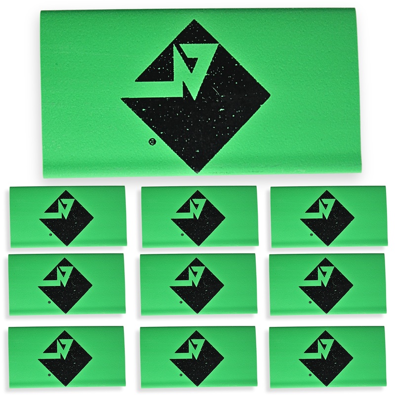 0 Gauge 3:1 Heat Shrink with Rockford Fosgate Logo 10 Pack Green Horizontal Logo