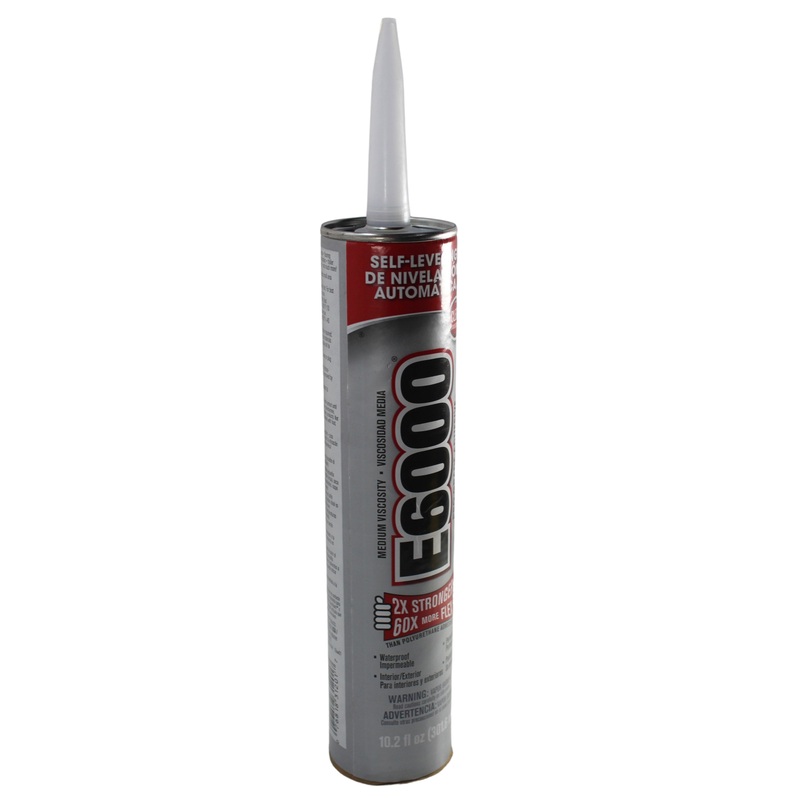 10.2 fl oz E6000 Industrial Strength Clear Self Leveling Waterproof Adhesive